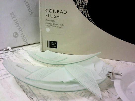CONTAD FLUSH - DIMMABLE, FROSTED GLASS SHADE WITH SATIN FINISH