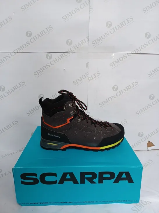 SCARPA ZODIAC PLUS GTX IN SHARK GREY & ORANGE - UK 7 