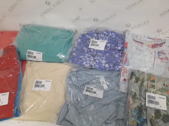 BOX OF MIXED CLOTHING DIFFERENT SIZES AND COLOURS 