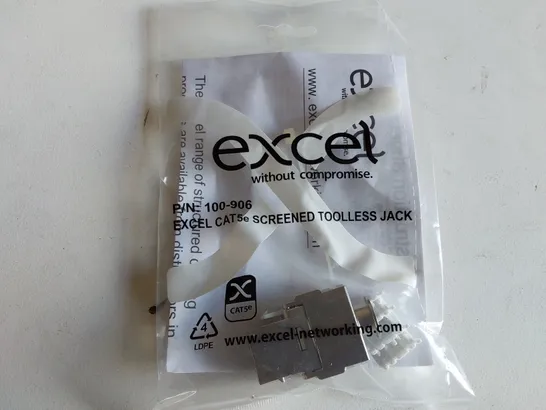 BOX OF APPROXIMATELY 400x BAGGED EXCEL CAT5e SCREENED TOOLLESS JACKS