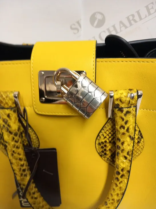 ROBERTO CAVALLI YELLOW MEDIA BAG