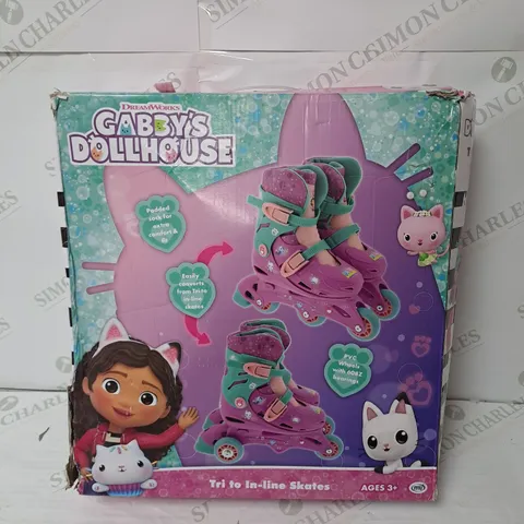 BOXED DREAMWORKS GABBY'S DOLLHOUSE INLINE SKATES IN PINK 