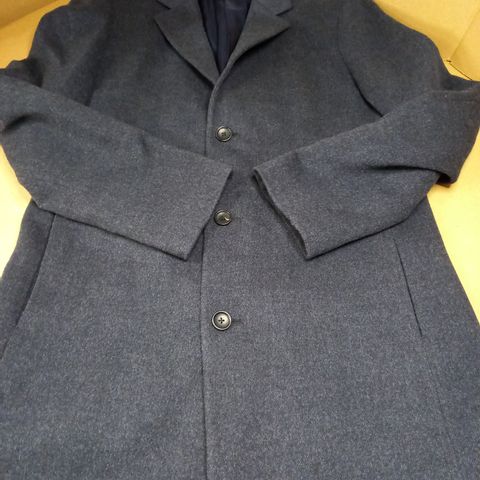 STYLE OF REISS NAVY FORMAL OVERCOAT - LARGE