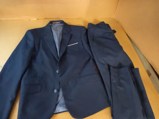 CAVANI NAVY SUIT JACKET AND TROUSERS - UK 34R / 30S