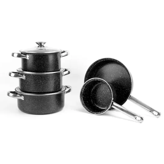 BOXED CLINT 5-PIECE CARBON STEEL NON STICK COOKWARE SET (1 BOX)