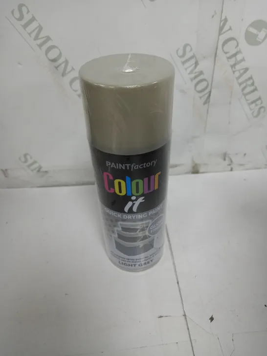 BOXED 400ML SPRAY PAINT LIGHT GREY GLOSS X12