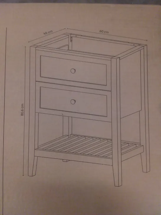 BOXED PERMA FREE-STANDING BASIN CABINET