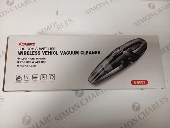 BOXED RUNDONG WIRELESS VEHICLE VACUUM CLEANER R-6053