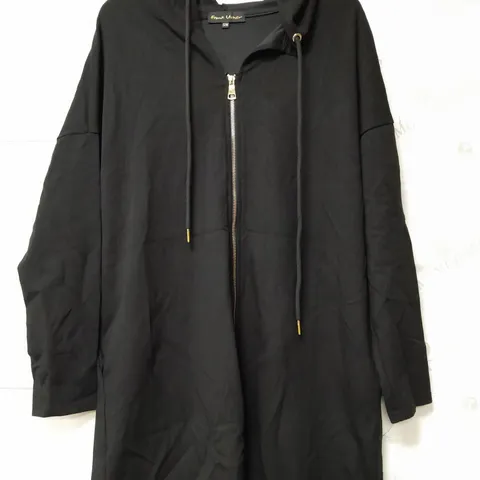 FRANK USHER LADIES HOODED PARKA ZIP FASTENING BLACK SIZE S/M