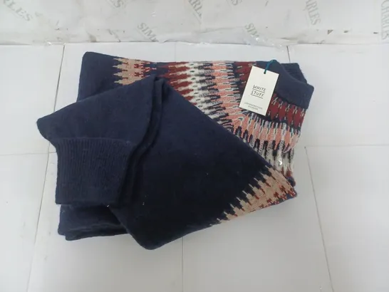 WHITE STUFF SWEATER IN NAVY SIZE UK 18