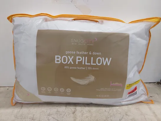 BAGGED SNUG CITY GOOSE FEATHER & DOWN BOX PILLOW (1 ITEM)