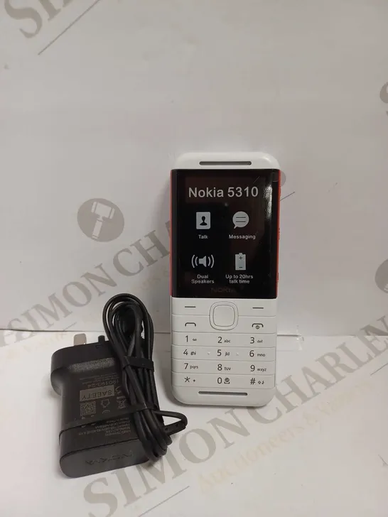 NOKIA 5310 PHONE - WHITE/RED