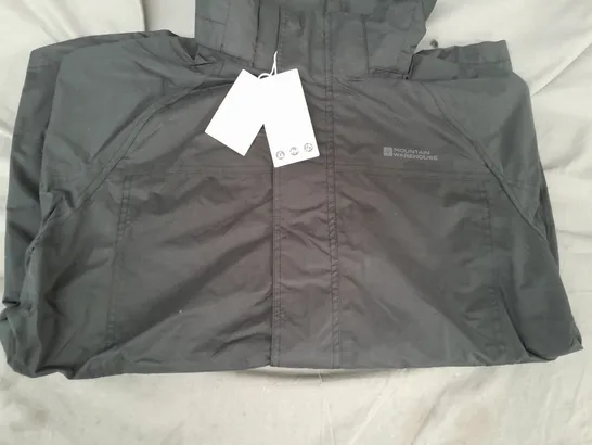 MOUNTAIN WAREHOUSE LONG WATERPROOF JACKET IN BLACK SIZE MEDIUM