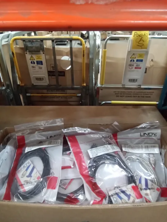 BOX OF ASSORTED USB 2.0 PACKAGED CABLES