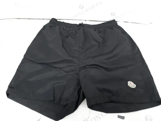 MONCLER EMBROIDED SHORTS IN BLACK - MEDIUM