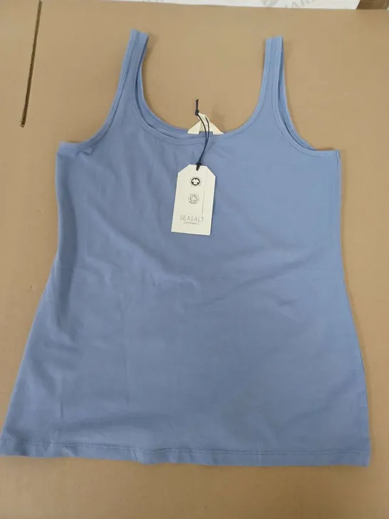 SEASALT CORNWALL TIDAL DRIFT VEST IN BLUE - UK 8