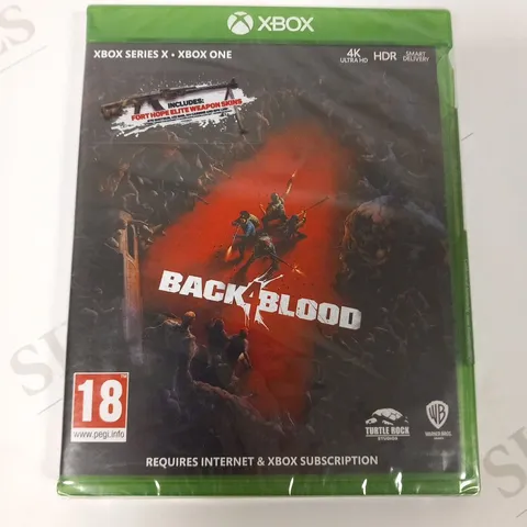 X BOX BACK 4 BLOOD 