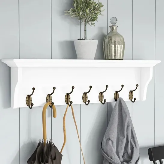 BOXED ABIGALE 7-HOOK WALL MOUNT COAT RACK 