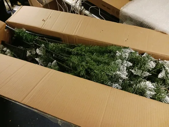 BOXED 7FT FROSTED PRE-LIT WARM WHITE LED TREE