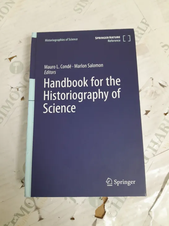 HANDBOOK FOR THE HISTORIOGRAPHY OF SCIENCE 