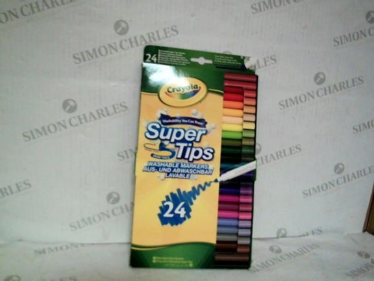 CRAYOLA 24 SUPER TIPS COLOURING MARKERS