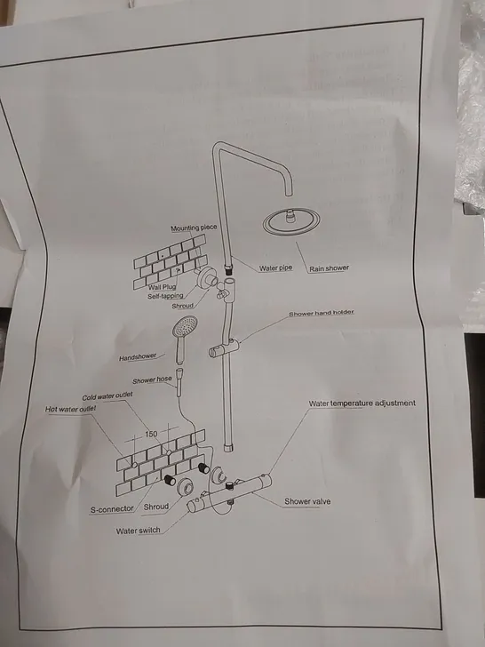 BOXED THERMOSTATIC EXPOSED SHOWER MIXER BATHROOM