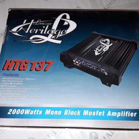 LANZAR HERITAGE HTG137 2000W MONO BLOCK MOSFET AMPLIFIER 