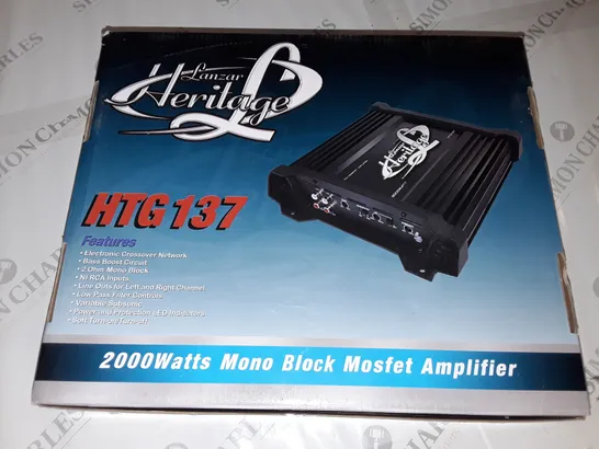 LANZAR HERITAGE HTG137 2000W MONO BLOCK MOSFET AMPLIFIER 