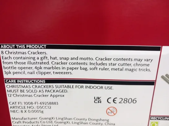 TWO BOXES OF APPROXIMATELY 6 PACKS OF EIGHT PREMIUM CRACKERS(TOTAL OF 16 SETS WHICH EQUATES TO 96 CRACKERS)