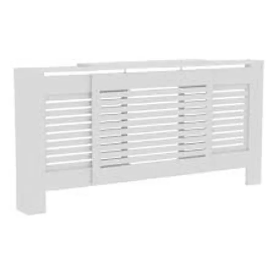 BOXED MILTON ADJUSTABLE RADIATOR COVER - WHITE (1 BOX)