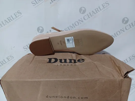 DUNE BLUSH PATENT FLAT MARY JANE BALLER - SIZE 6