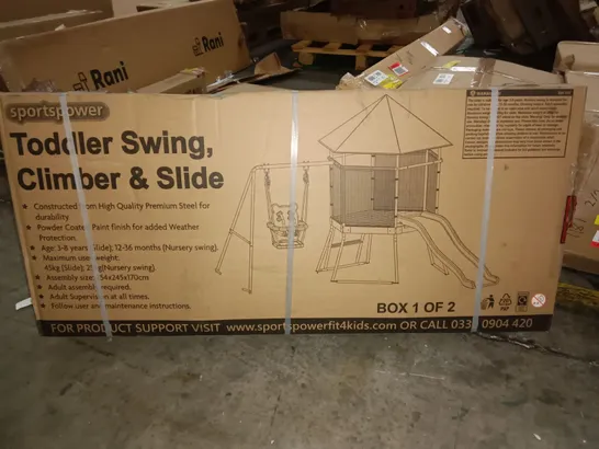 SPORTSPOWER TODDLER SWING CLIMBER AND SLIDE - BOX 1 OF 2 ONLY