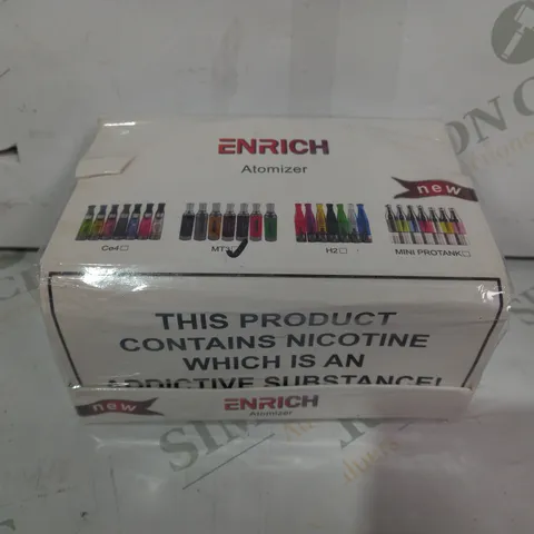 ENRICH PACK OF APPROXIMATELY 20 MT3 E-CIGARETTE ATOMIZERS IN VARIOUS COLOURS