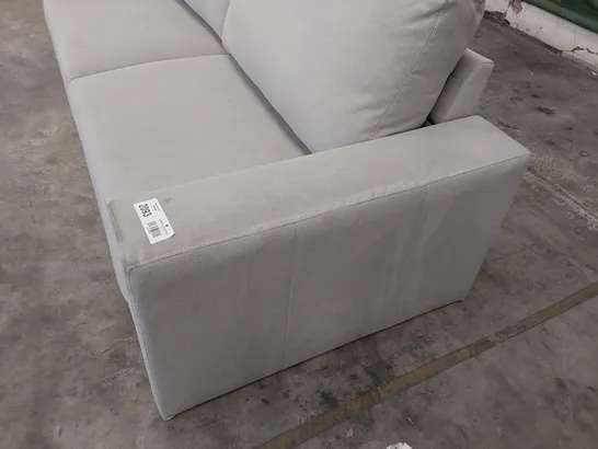 DESIGNER THREE SEATER SOFA GREY FABRIC 