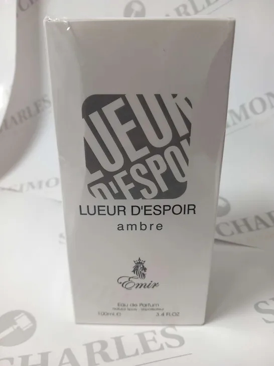 BOXED AND SEALED EMIR LUEUR D'ESPOIR AMBRE EAU DE PARFUM 100ML