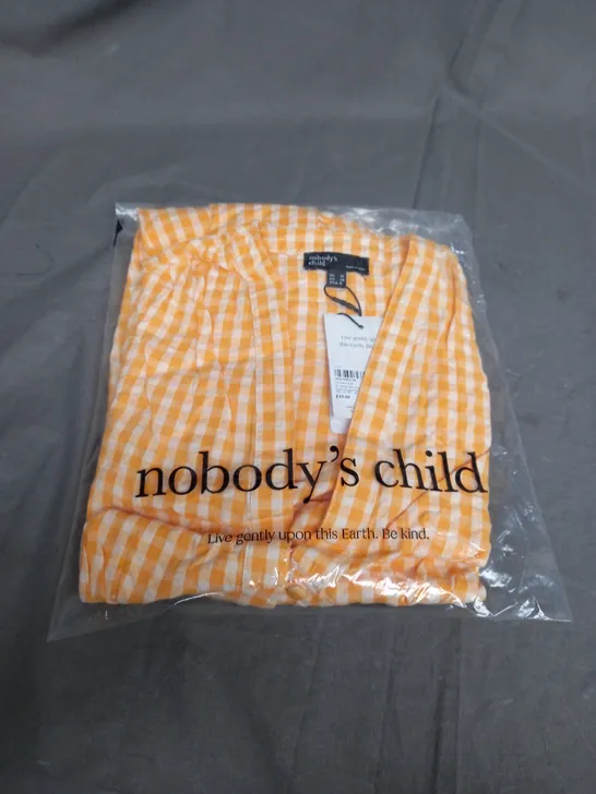 SEALED NOBODYS CHILD SL STARLIGHT MINI DRESS YELLOW GINGHAM CHECK - UK 10