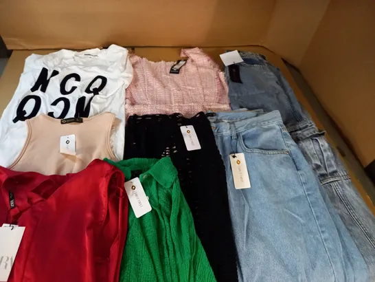 LARGE QUANTITY OF ASSORTED CLOTHING ITEMS TO INCLUDE ZARA, ISAWITFIRST AND MCQ