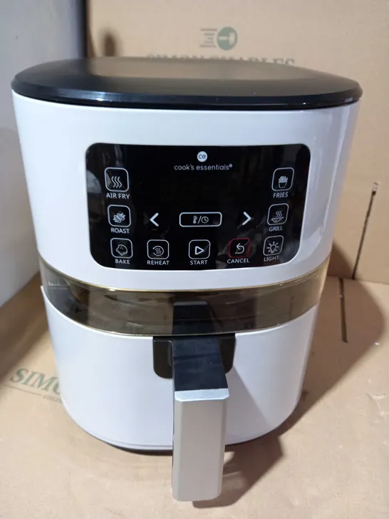 COOK'S ESSENTIALS 4.0L AIR FRYER WITH DIGITAL TOUCHSCREEN & VIEWING SCREEN - COOL GREY