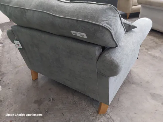 DESIGNER WILLIAM SNUGGLER CHAIR GREY FABRIC 