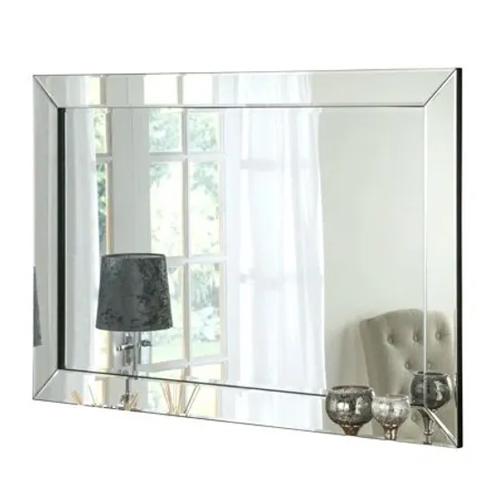 BOXED MAUDE FRAMED WALL MOUNTED ACCENT MIRROR , 61CM 