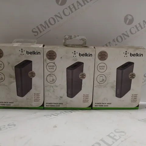 3 X BOXED BELKIN MIXIT POWER PACK 6600MAH POWERBANK 