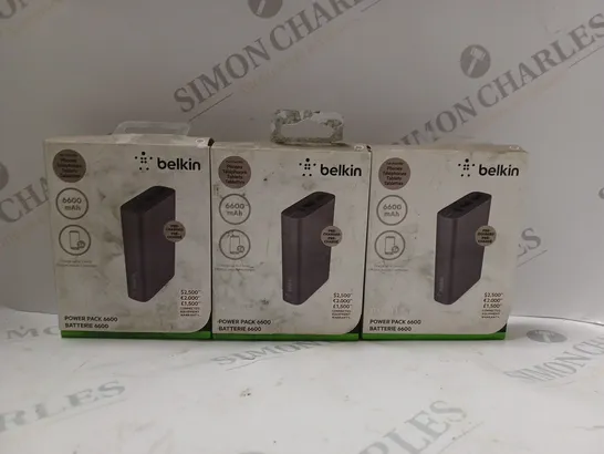 3 X BOXED BELKIN MIXIT POWER PACK 6600MAH POWERBANK 