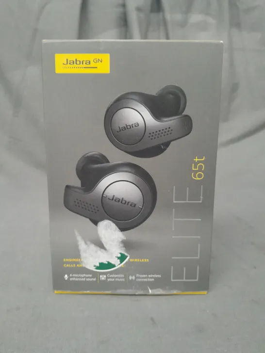 BOXED JABRA ELITE 65T EARBUDS IN BLACK