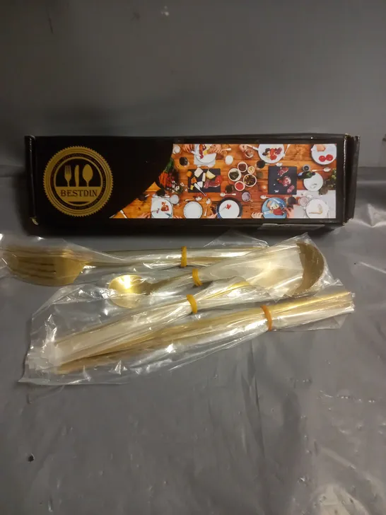 BOXED BESTDIN GOLD COLOUR UTENSILS COLLECTION 