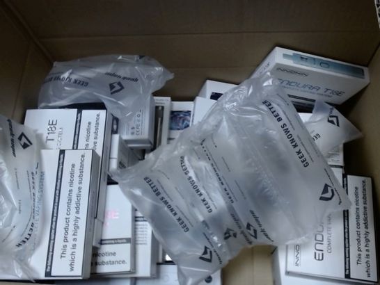 BOX OF APPROXIMATLEY 30 ASSORTED ELECTRONIC CIGARETTES TO INLCUDE INNOKIN ETC