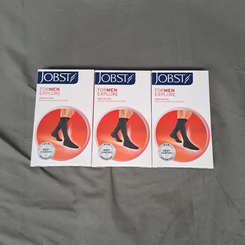 JOBST LOT OF 3 MEDICAL COMPRESSION STOCKINGS IN NAVY SIZE 5