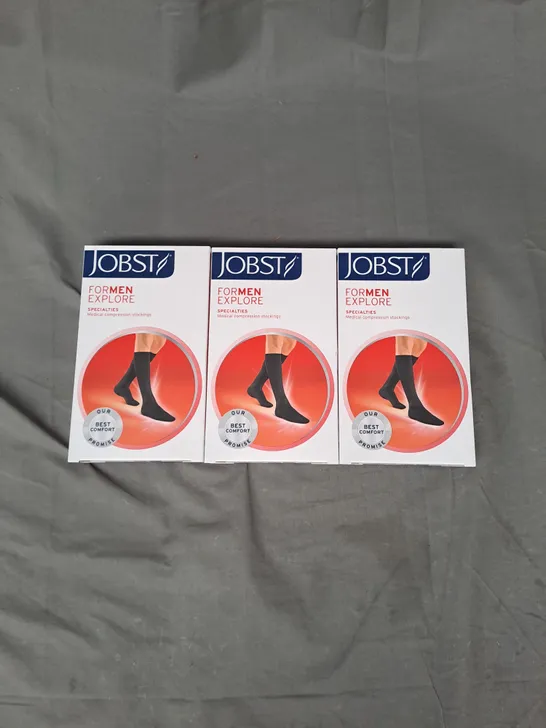 JOBST LOT OF 3 MEDICAL COMPRESSION STOCKINGS IN NAVY SIZE 5