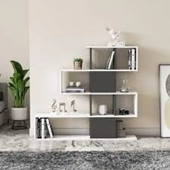 BOXED DAKOTA BOOKSHELF WHITE