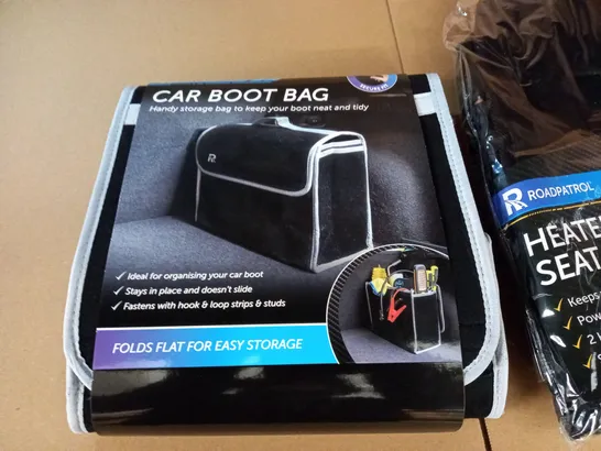 ROADPATROL HEATED CAR SEAT COVER AND CAR BOOT BAG