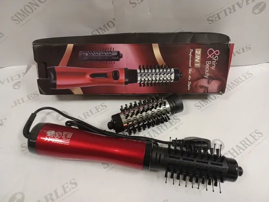 BOXED SHINY & BEAUTY 2 IN 1 PROFESSIONAL HOT AIR STYLER 